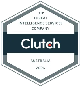 Clutch Top Threat Intelligence Services Company badge Australia 2026